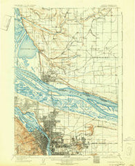 Portland Oregon Historical topographic map, 1:62500 scale, 15 X 15 Minute, Year 1905