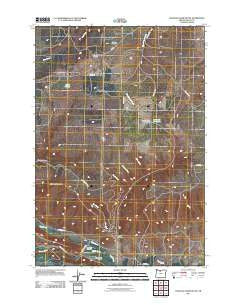 Postage Stamp Butte Oregon Historical topographic map, 1:24000 scale, 7.5 X 7.5 Minute, Year 2011