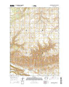 Postage Stamp Butte Oregon Current topographic map, 1:24000 scale, 7.5 X 7.5 Minute, Year 2014