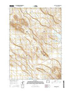 Potato Hills Oregon Current topographic map, 1:24000 scale, 7.5 X 7.5 Minute, Year 2014