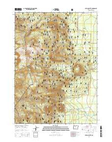 Pothole Butte Oregon Current topographic map, 1:24000 scale, 7.5 X 7.5 Minute, Year 2014