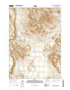 Poverty Basin North Oregon Current topographic map, 1:24000 scale, 7.5 X 7.5 Minute, Year 2014