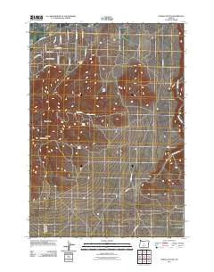 Powell Buttes Oregon Historical topographic map, 1:24000 scale, 7.5 X 7.5 Minute, Year 2011
