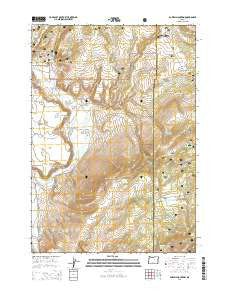 Powell Mountain Oregon Current topographic map, 1:24000 scale, 7.5 X 7.5 Minute, Year 2014