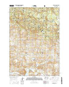 Prairie Hill Oregon Current topographic map, 1:24000 scale, 7.5 X 7.5 Minute, Year 2014