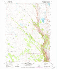 Priday Reservoir Oregon Historical topographic map, 1:24000 scale, 7.5 X 7.5 Minute, Year 1967