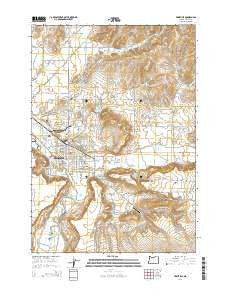 Prineville Oregon Current topographic map, 1:24000 scale, 7.5 X 7.5 Minute, Year 2014