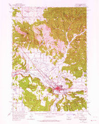 Prineville Oregon Historical topographic map, 1:62500 scale, 15 X 15 Minute, Year 1962