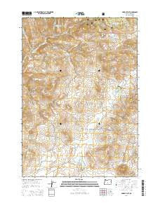 Pringle Flat Oregon Current topographic map, 1:24000 scale, 7.5 X 7.5 Minute, Year 2014