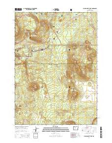 Pumice Desert West Oregon Current topographic map, 1:24000 scale, 7.5 X 7.5 Minute, Year 2014