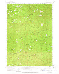 Quartz Mtn Oregon Historical topographic map, 1:62500 scale, 15 X 15 Minute, Year 1955