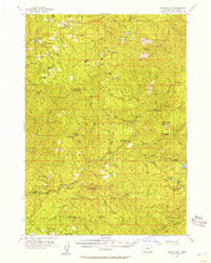 Quartz Mtn Oregon Historical topographic map, 1:62500 scale, 15 X 15 Minute, Year 1955