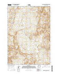 Quartz Mountain Basin Oregon Current topographic map, 1:24000 scale, 7.5 X 7.5 Minute, Year 2014