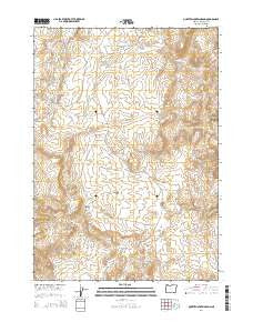Quartz Mountain Basin Oregon Current topographic map, 1:24000 scale, 7.5 X 7.5 Minute, Year 2014