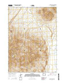 Rabbit Hills SW Oregon Current topographic map, 1:24000 scale, 7.5 X 7.5 Minute, Year 2014