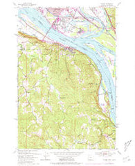 Rainier Oregon Historical topographic map, 1:24000 scale, 7.5 X 7.5 Minute, Year 1953