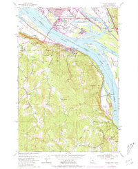 Rainier Oregon Historical topographic map, 1:24000 scale, 7.5 X 7.5 Minute, Year 1953