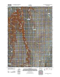 Rattlesnake Canyon Oregon Historical topographic map, 1:24000 scale, 7.5 X 7.5 Minute, Year 2011