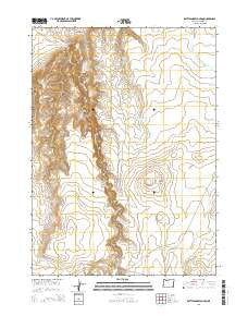 Rattlesnake Canyon Oregon Current topographic map, 1:24000 scale, 7.5 X 7.5 Minute, Year 2014