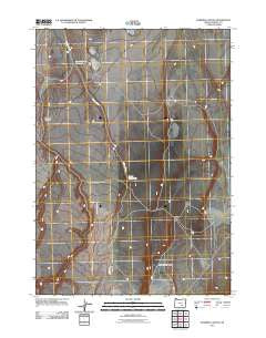 Rawhide Canyon Oregon Historical topographic map, 1:24000 scale, 7.5 X 7.5 Minute, Year 2011