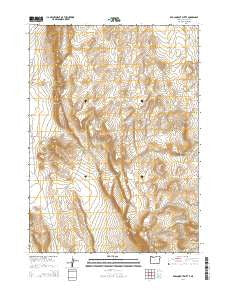 Red Lookout Butte Oregon Current topographic map, 1:24000 scale, 7.5 X 7.5 Minute, Year 2014