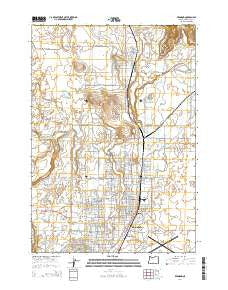 Redmond Oregon Current topographic map, 1:24000 scale, 7.5 X 7.5 Minute, Year 2014