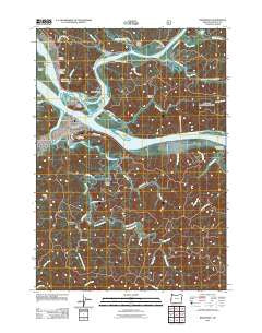 Reedsport Oregon Historical topographic map, 1:24000 scale, 7.5 X 7.5 Minute, Year 2011