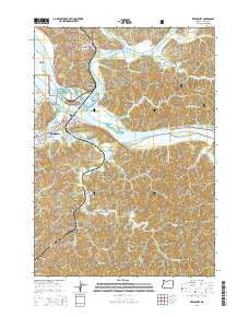 Reedsport Oregon Current topographic map, 1:24000 scale, 7.5 X 7.5 Minute, Year 2014