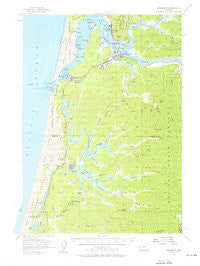 Reedsport Oregon Historical topographic map, 1:62500 scale, 15 X 15 Minute, Year 1956
