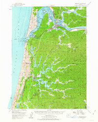 Reedsport Oregon Historical topographic map, 1:62500 scale, 15 X 15 Minute, Year 1956