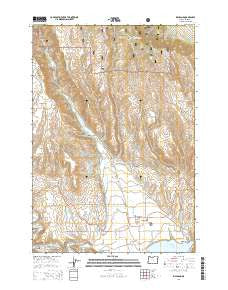 Richland Oregon Current topographic map, 1:24000 scale, 7.5 X 7.5 Minute, Year 2014