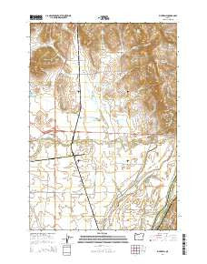 Rickreall Oregon Current topographic map, 1:24000 scale, 7.5 X 7.5 Minute, Year 2014