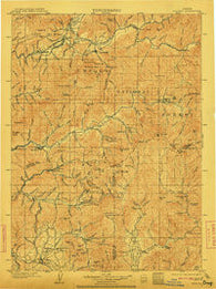 Riddle Oregon Historical topographic map, 1:125000 scale, 30 X 30 Minute, Year 1904