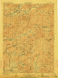 Riddle Oregon Historical topographic map, 1:125000 scale, 30 X 30 Minute, Year 1904
