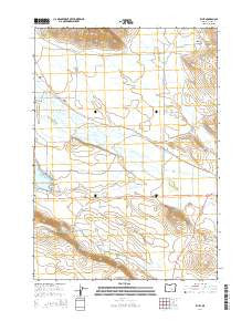 Riley Oregon Current topographic map, 1:24000 scale, 7.5 X 7.5 Minute, Year 2014