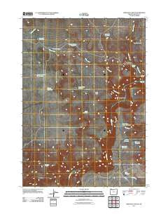 Rinehart Canyon Oregon Historical topographic map, 1:24000 scale, 7.5 X 7.5 Minute, Year 2011