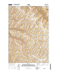 Ring Oregon Current topographic map, 1:24000 scale, 7.5 X 7.5 Minute, Year 2014