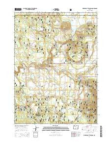 Riverbed Butte Spring Oregon Current topographic map, 1:24000 scale, 7.5 X 7.5 Minute, Year 2014