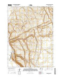 Roaring Springs Oregon Current topographic map, 1:24000 scale, 7.5 X 7.5 Minute, Year 2014