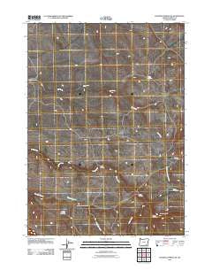 Roaring Springs SE Oregon Historical topographic map, 1:24000 scale, 7.5 X 7.5 Minute, Year 2011