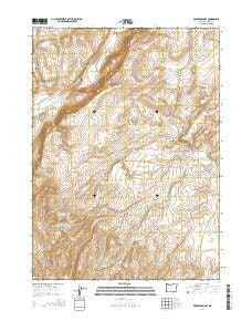 Robbers Roost Oregon Current topographic map, 1:24000 scale, 7.5 X 7.5 Minute, Year 2014
