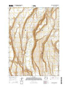 Rock Camp Draw Oregon Current topographic map, 1:24000 scale, 7.5 X 7.5 Minute, Year 2014