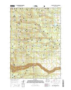Rock Creek Reservoir Oregon Current topographic map, 1:24000 scale, 7.5 X 7.5 Minute, Year 2014
