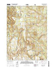 Rodeo Butte Oregon Current topographic map, 1:24000 scale, 7.5 X 7.5 Minute, Year 2014