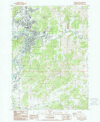 Roseburg East Oregon Historical topographic map, 1:24000 scale, 7.5 X 7.5 Minute, Year 1987