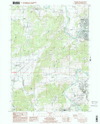 Roseburg West Oregon Historical topographic map, 1:24000 scale, 7.5 X 7.5 Minute, Year 1987