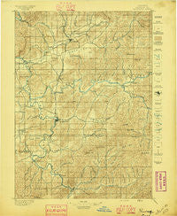 Roseburg Oregon Historical topographic map, 1:125000 scale, 30 X 30 Minute, Year 1897