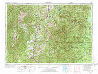 Roseburg Oregon Historical topographic map, 1:250000 scale, 1 X 2 Degree, Year 1958