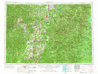 Roseburg Oregon Historical topographic map, 1:250000 scale, 1 X 2 Degree, Year 1958