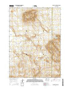 Round Top Butte Oregon Current topographic map, 1:24000 scale, 7.5 X 7.5 Minute, Year 2014